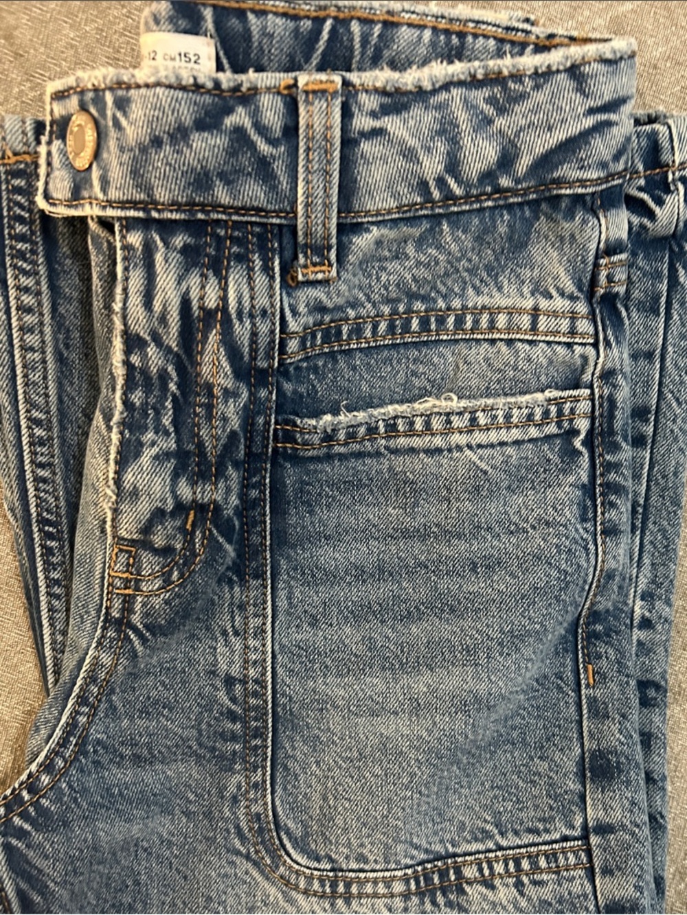 Zara Girls Kids Wide-Leg Denim Jeans in Blue - back to school - size 11/12 - Picture 7 of 8